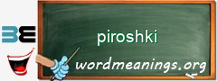 WordMeaning blackboard for piroshki